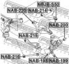 FEBEST NAB-216 Control Arm-/Trailing Arm Bush